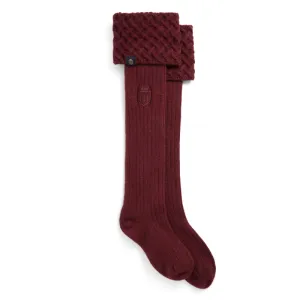 Fairfax & Favor Explorer Merino Wool Ladies Sock - Ruby
