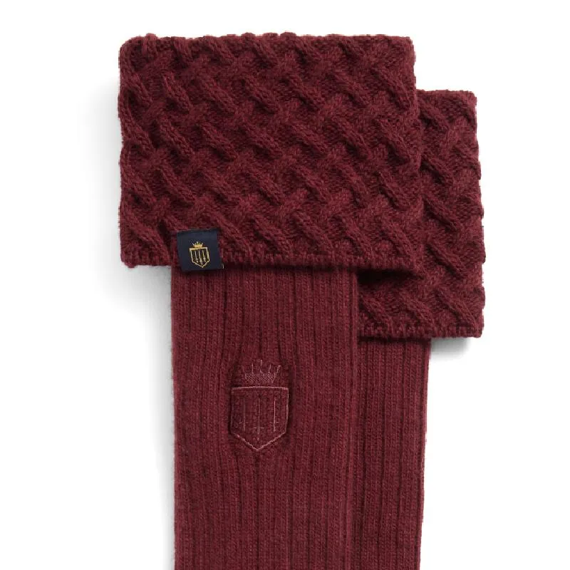 Fairfax & Favor Explorer Merino Wool Ladies Sock - Ruby