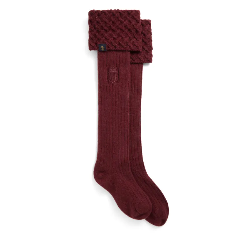 Fairfax & Favor Explorer Merino Wool Ladies Sock - Ruby