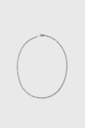 Figaro Fine Chain Necklace - Sterling Silver