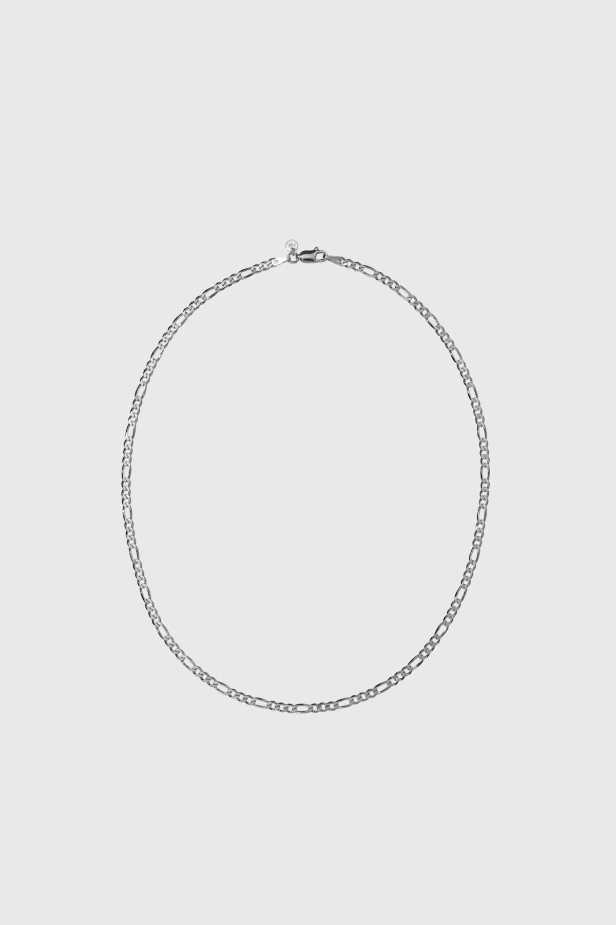 Figaro Fine Chain Necklace - Sterling Silver