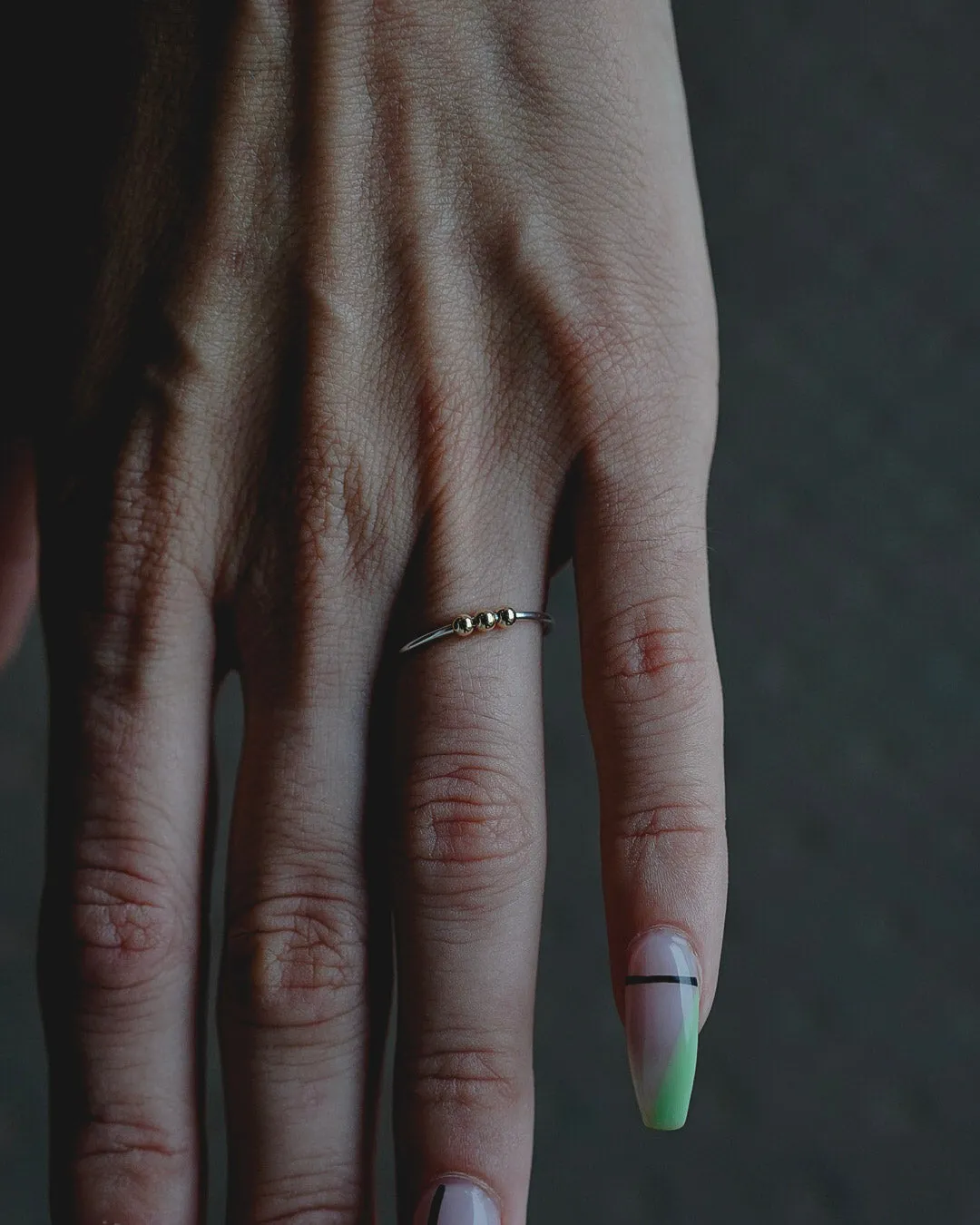 Finley Mixed Metal Fidget Stacking Ring