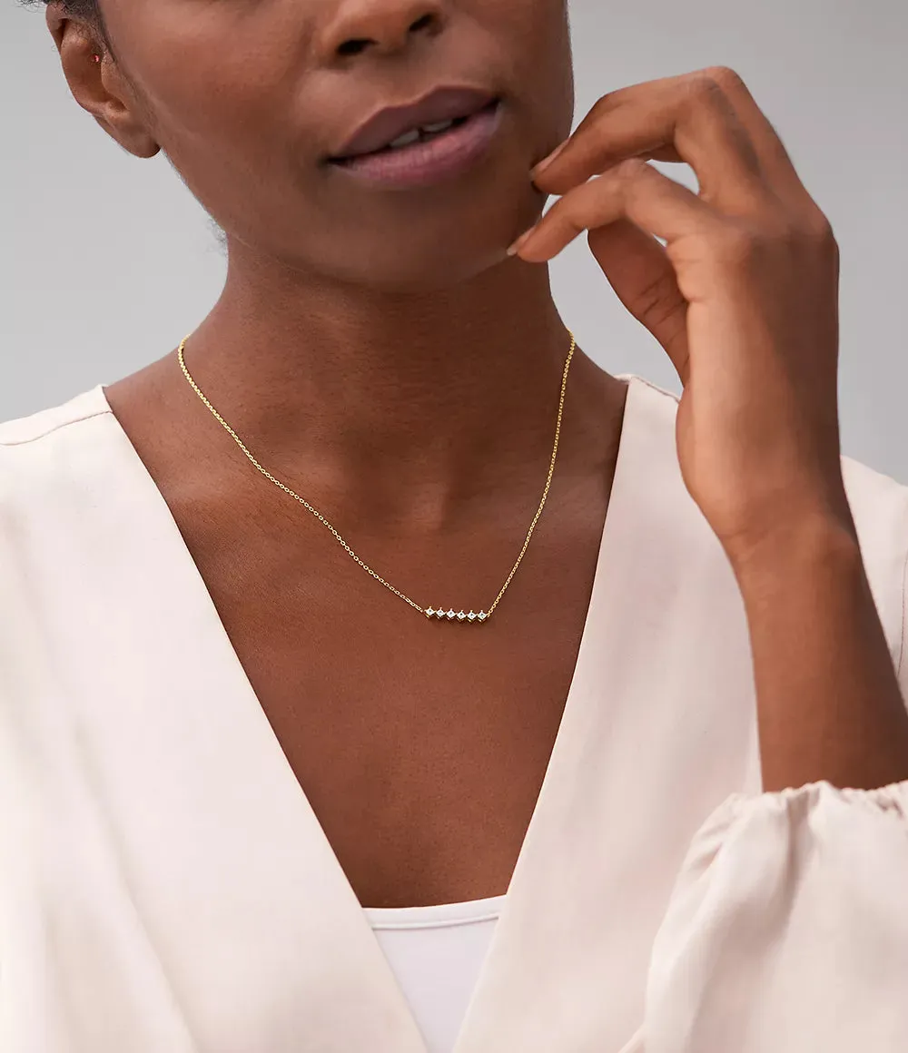 Fossil Hazel Classic Glitz Gold-Tone Brass Station Necklace JOA00811710