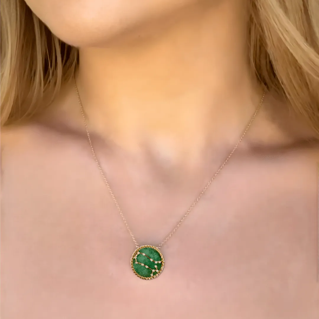Gemini Necklace, 18k Gold