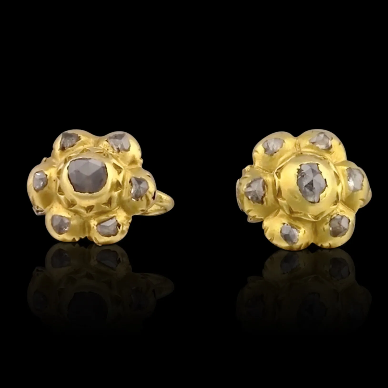 Georgian Era Rose Cut Diamond Earrings