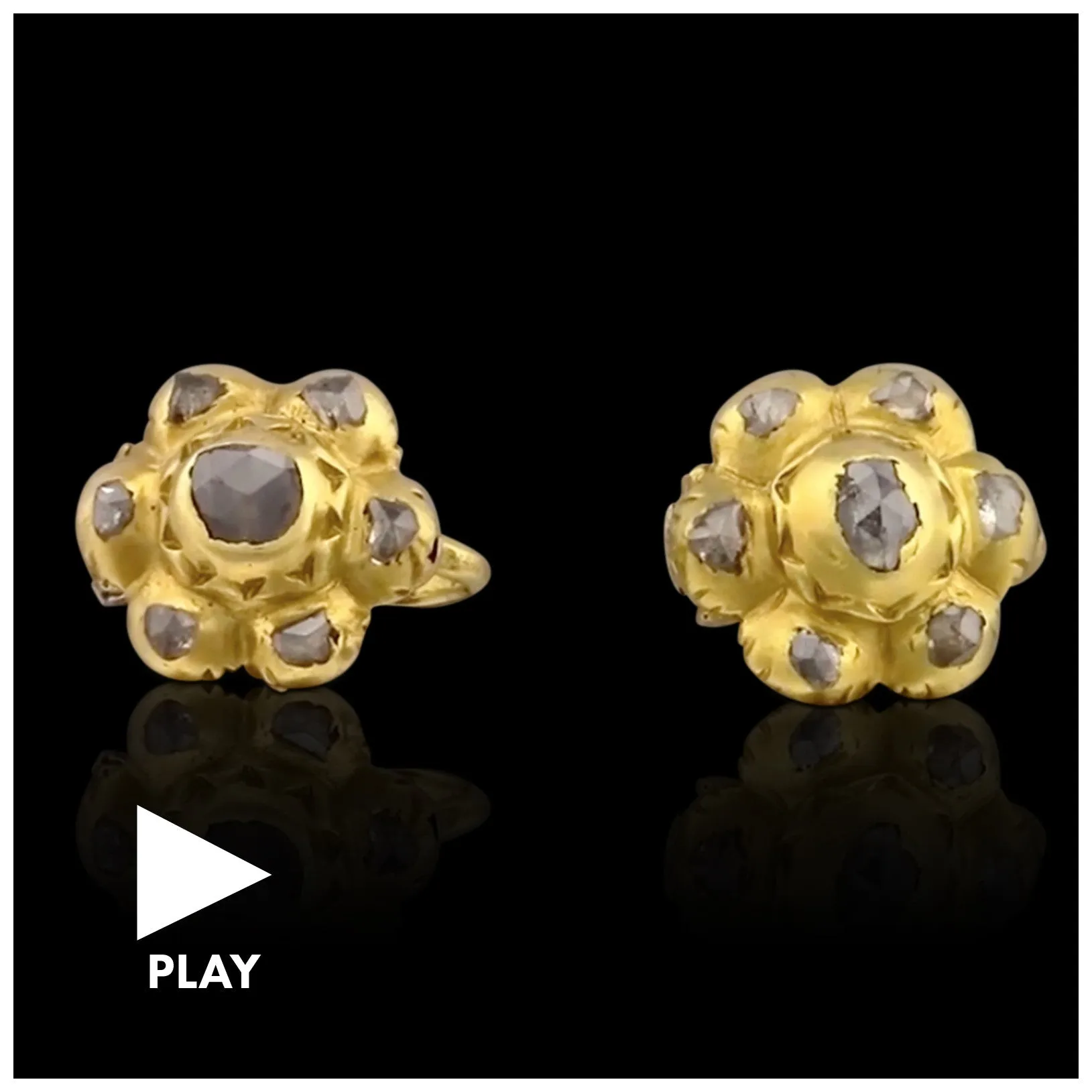 Georgian Era Rose Cut Diamond Earrings