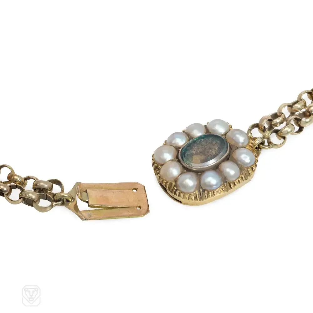 Georgian topaz and gold rivière necklace