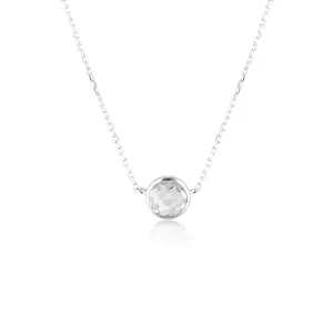 Georgini Lucent White Topaz Silver Necklace