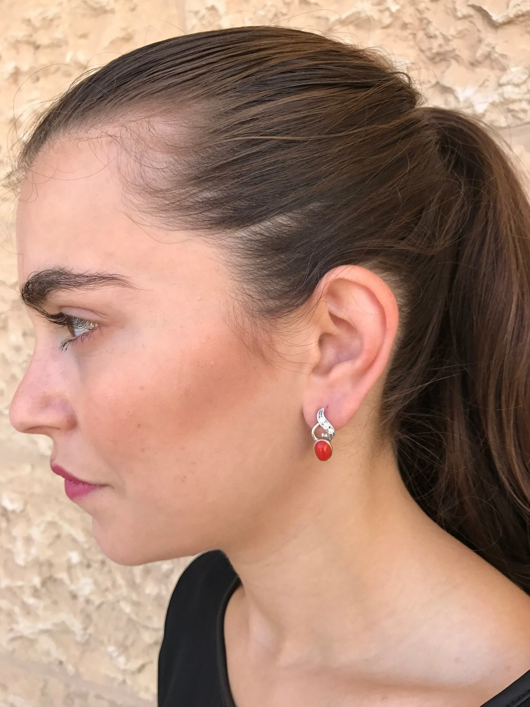 Gold Sapphire Earrings - Natural Sapphire, Blue Sapphire Earrings