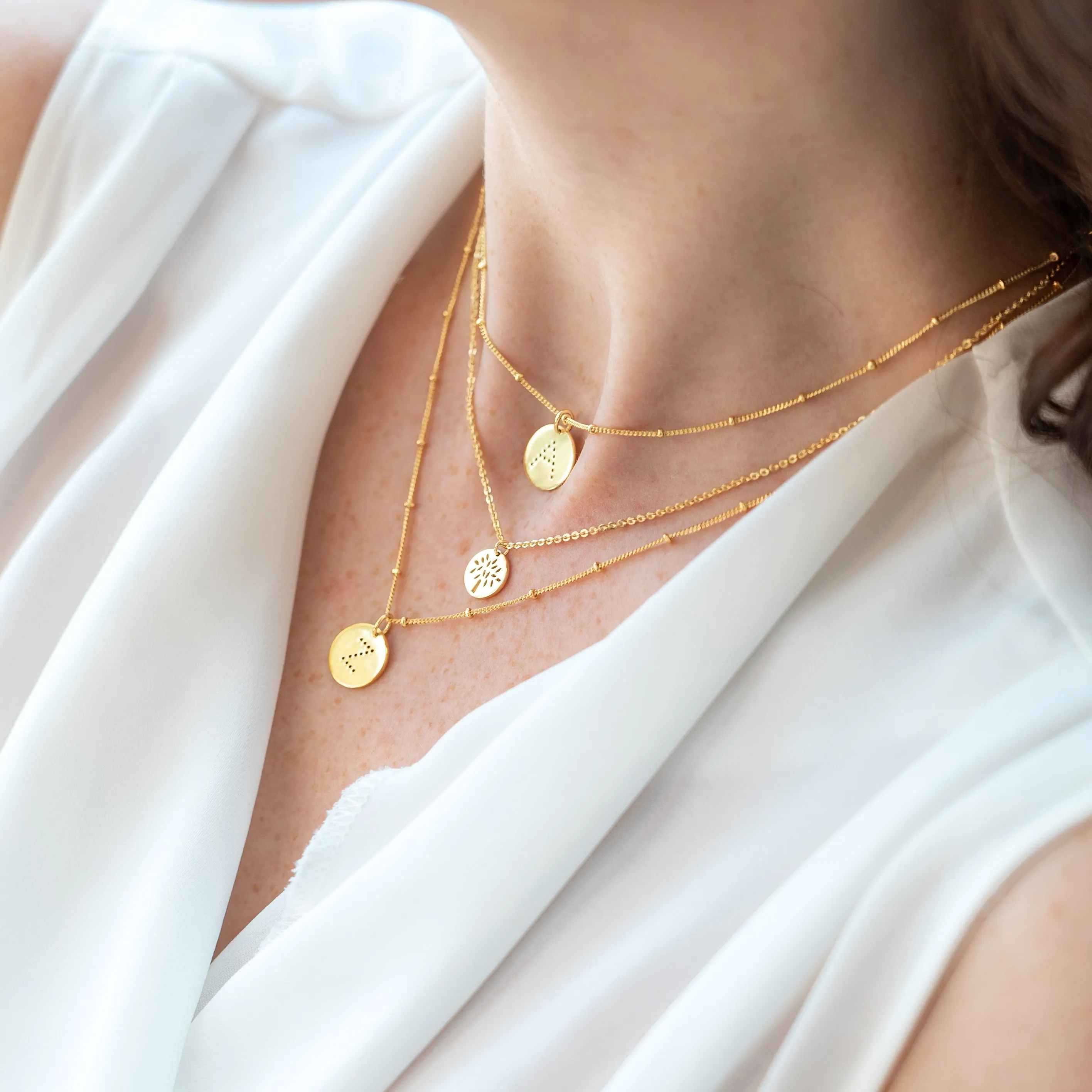 Gold Vermeil Alphabet A Necklace