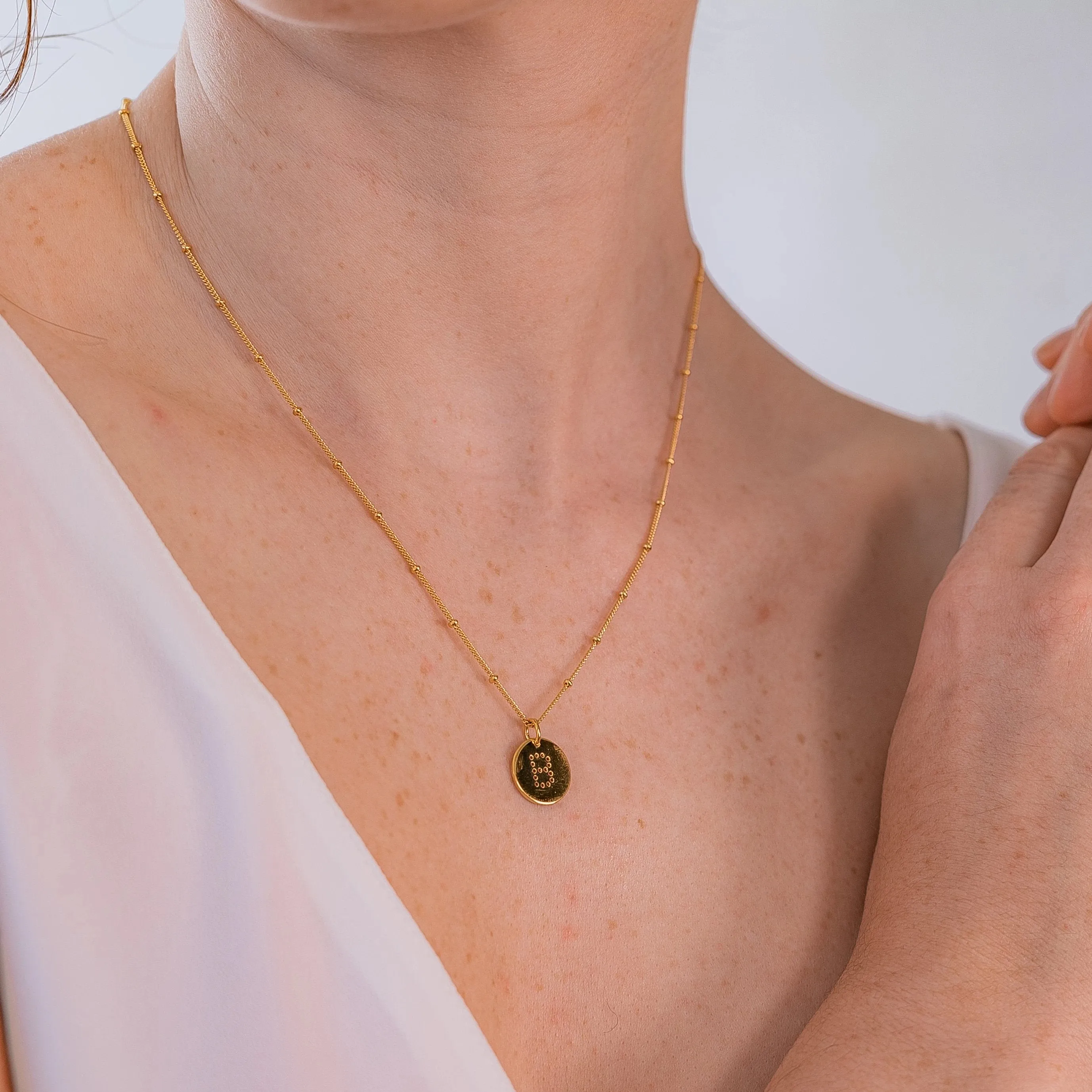 Gold Vermeil Alphabet A Necklace