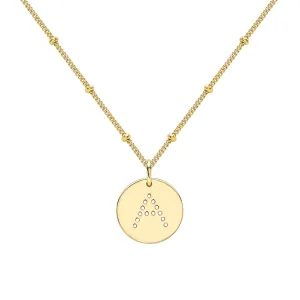 Gold Vermeil Alphabet A Necklace