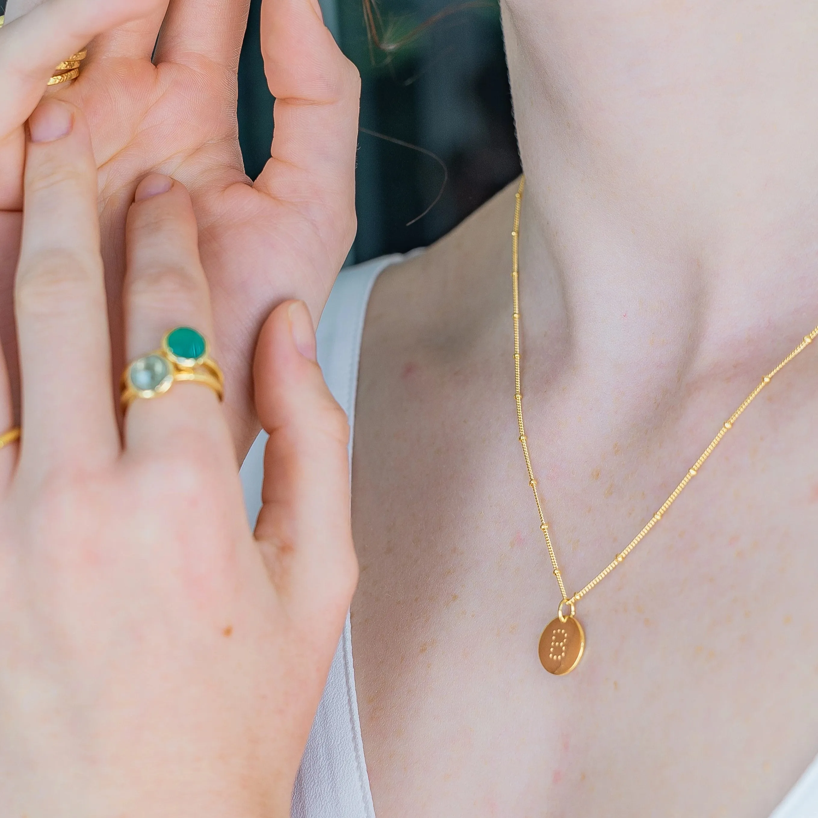 Gold Vermeil Alphabet A Necklace