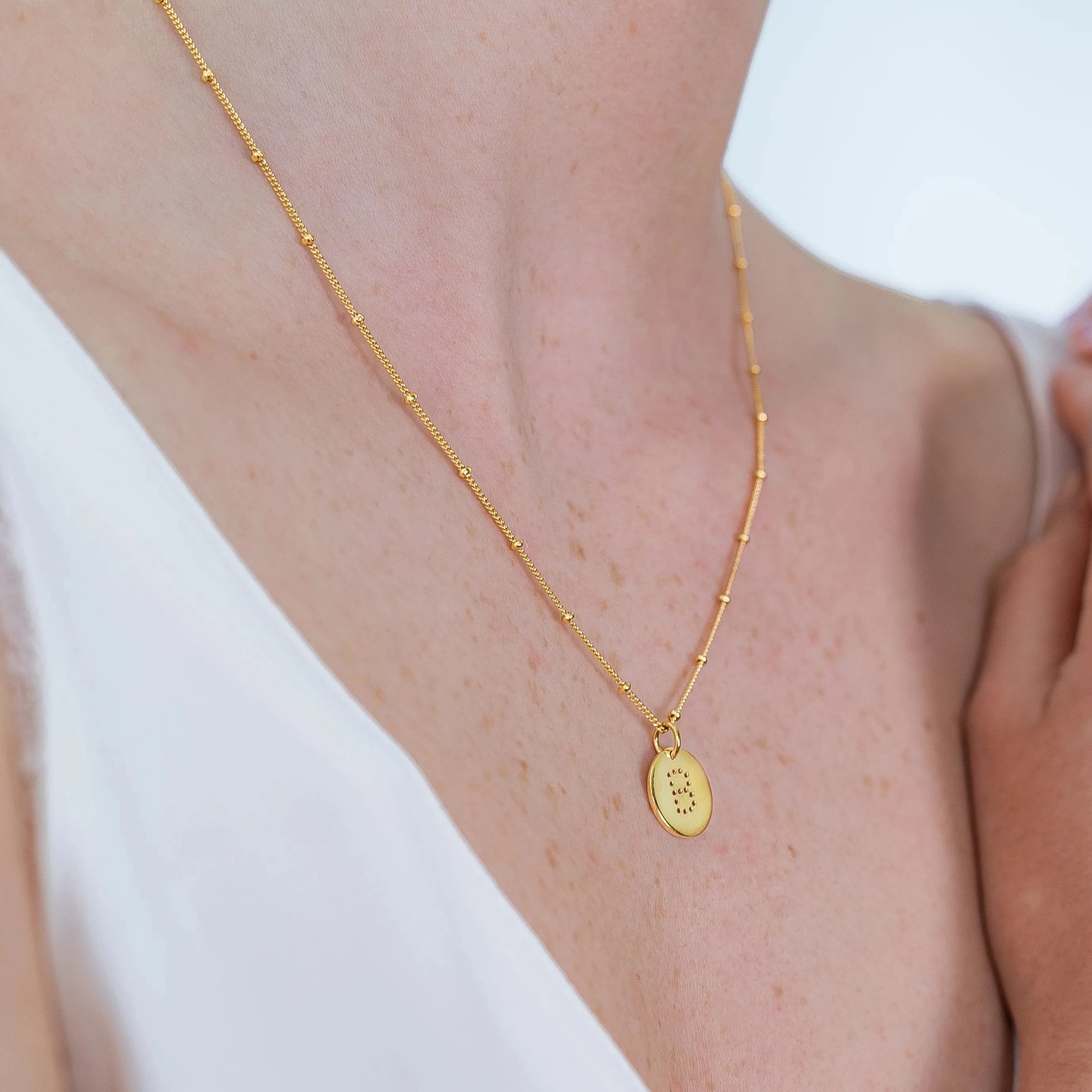 Gold Vermeil Alphabet A Necklace