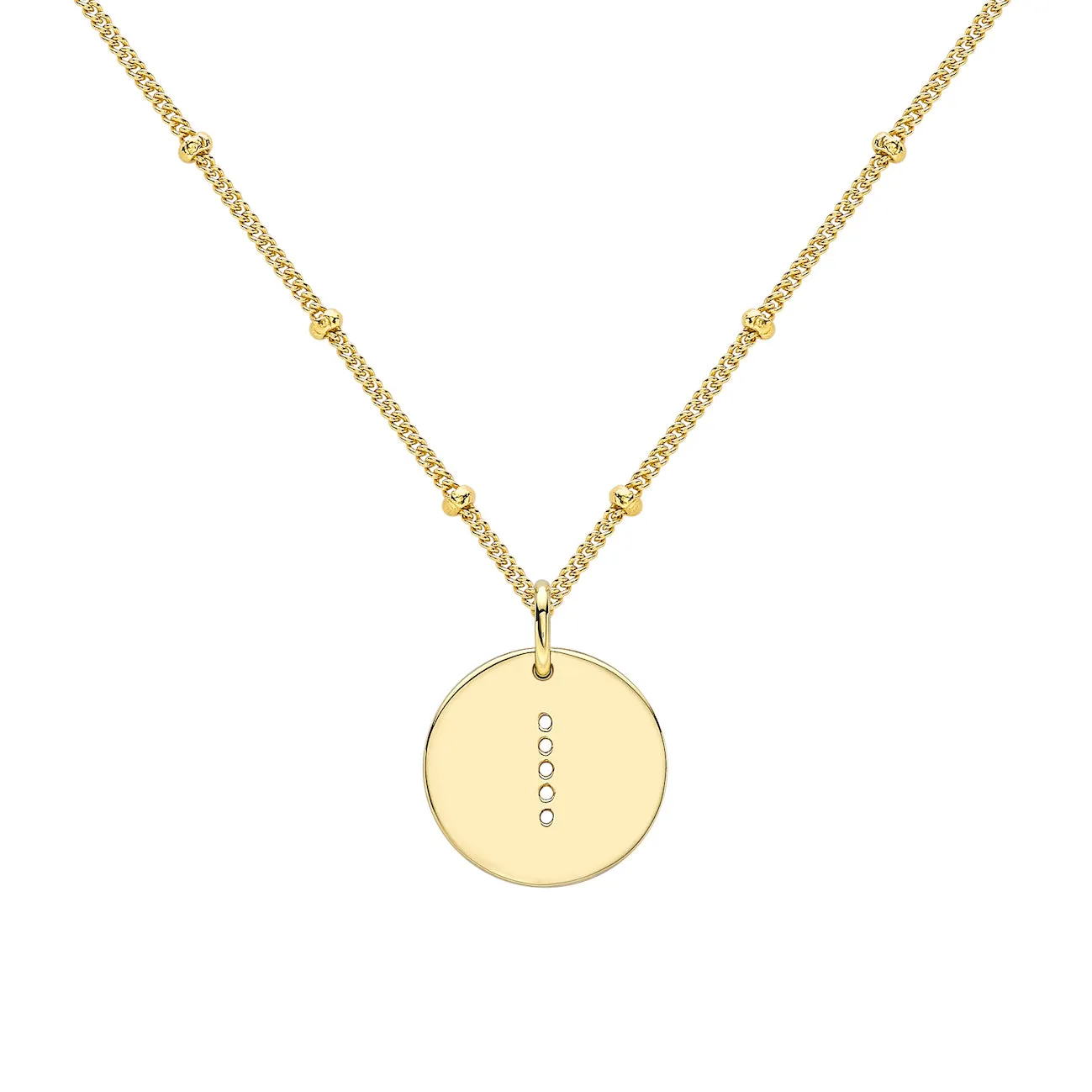 Gold Vermeil Alphabet I Necklace