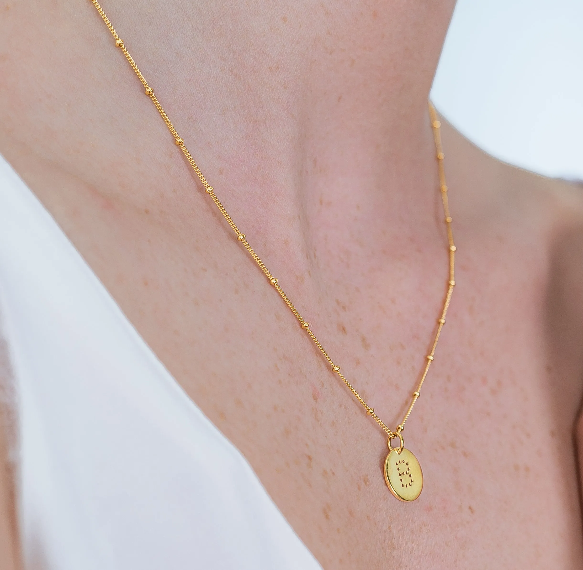 Gold Vermeil Alphabet I Necklace