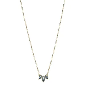 Greece Gemstone Olive Leaf Necklace
