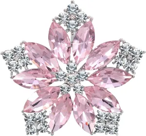 Gyn&Joy Crystal Blooming Flower Brooches For Women