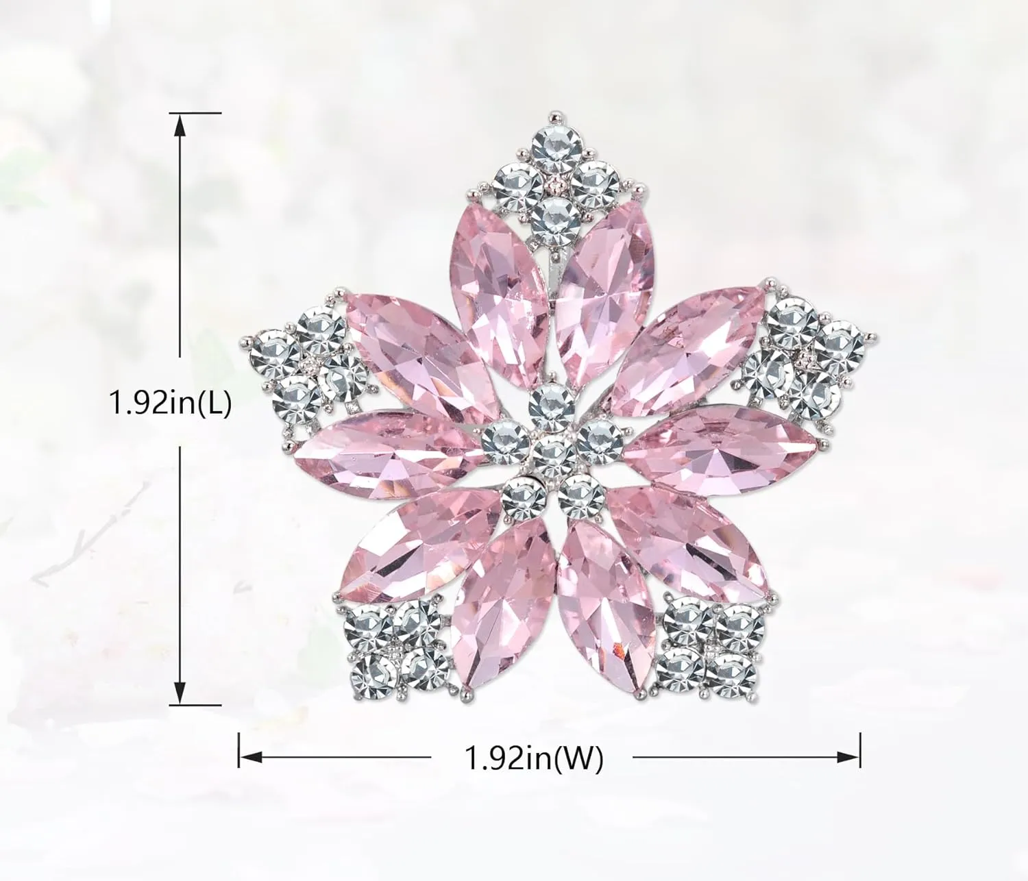 Gyn&Joy Crystal Blooming Flower Brooches For Women