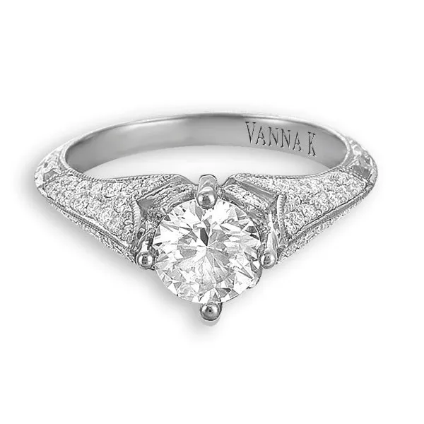 Hand Engraved Perfect Profile Diamond Ring Style 18RGL00363DCZ
