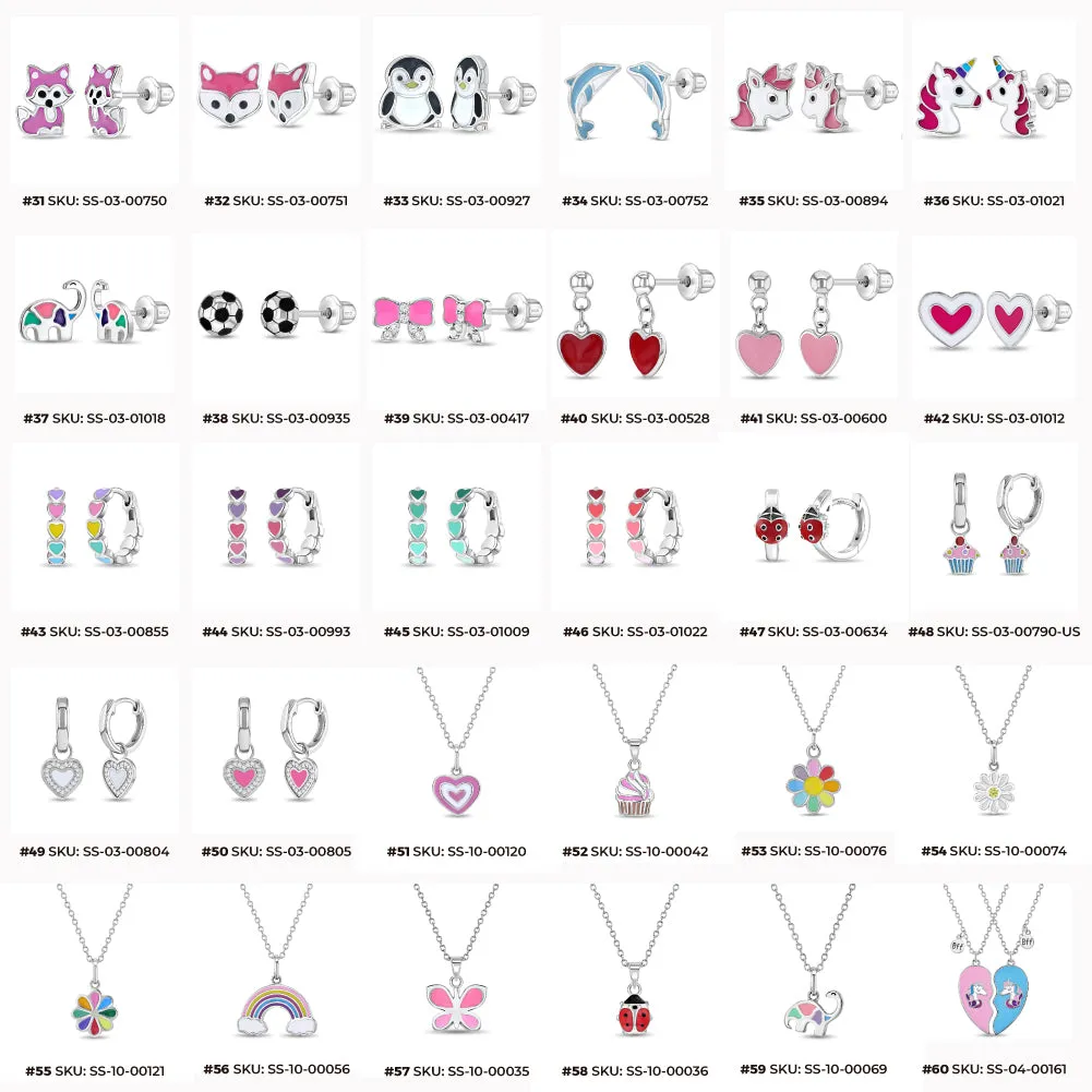 In Season Jewelry Best Selling 925 Sterling Silver Enamel Bundle 60 Pieces