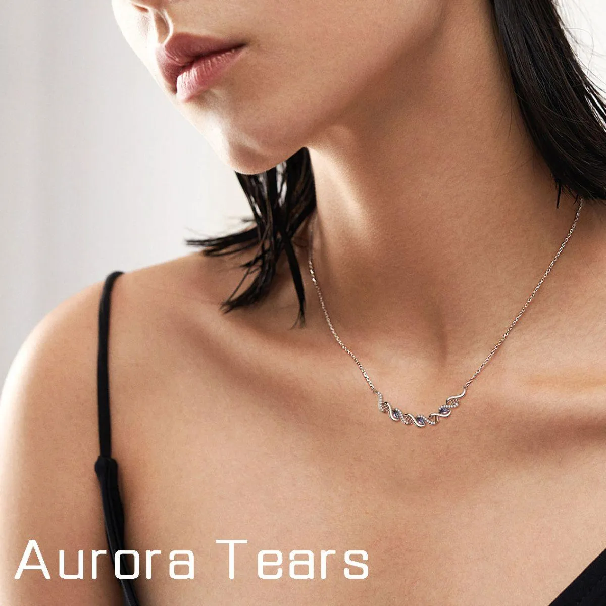 Infinity Spiral DNA Double Helix Necklaces Women Girls Jewelry Birthday Gift Sterling Silver