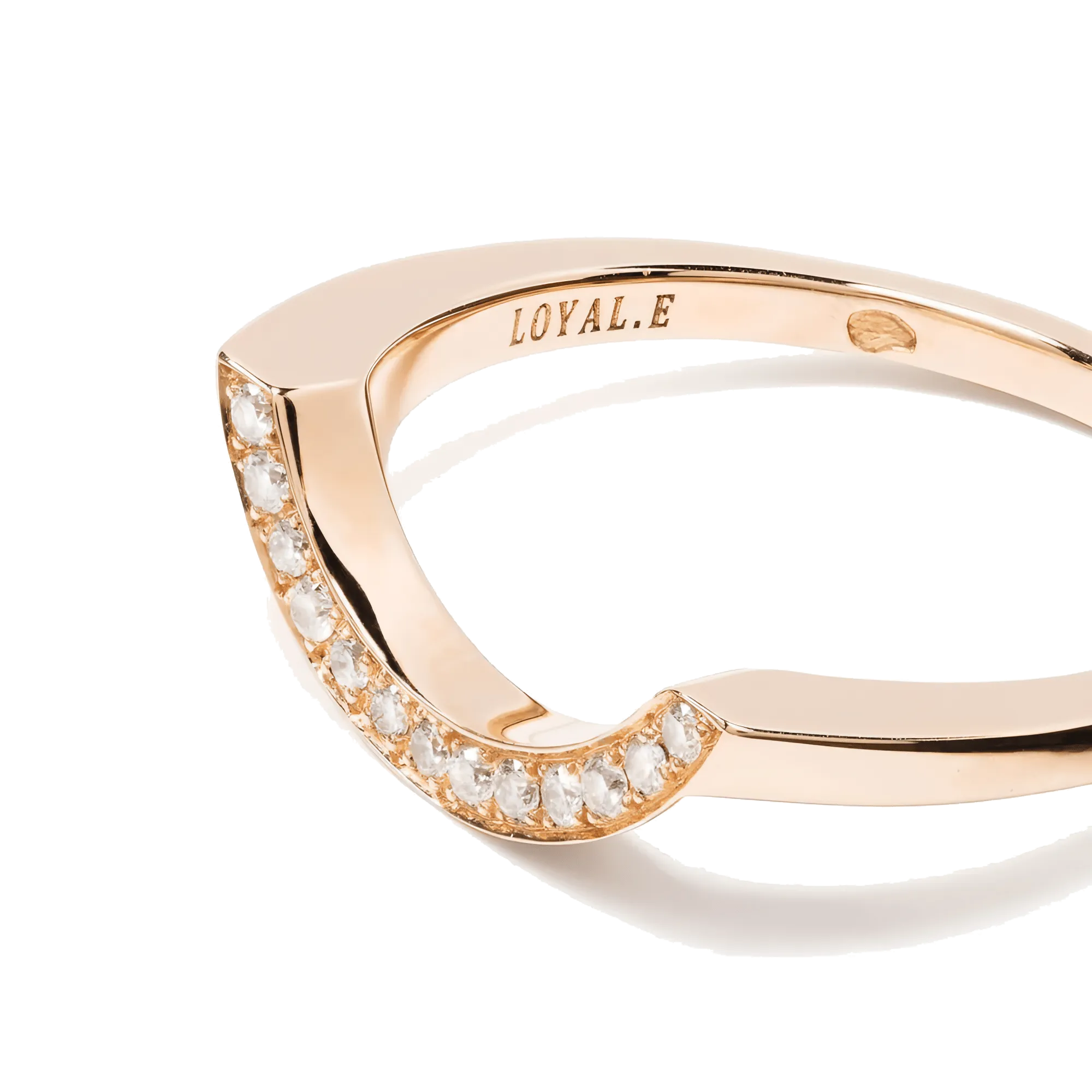 Intrépide grand arc pavée ring