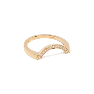 Intrépide grand arc pavée ring