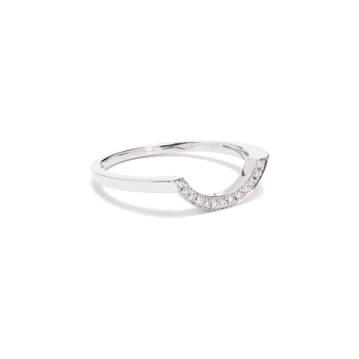 Intrépide grand arc pavée ring