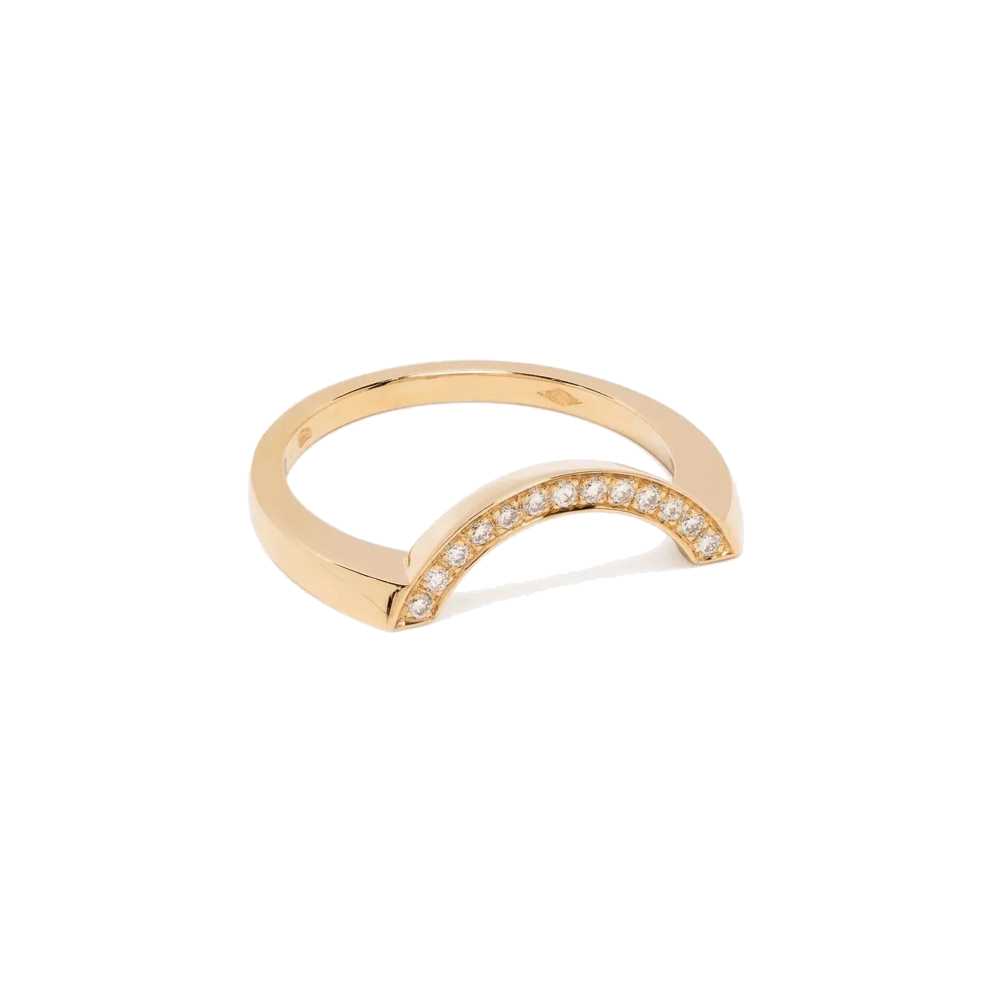 Intrépide grand arc pavée ring