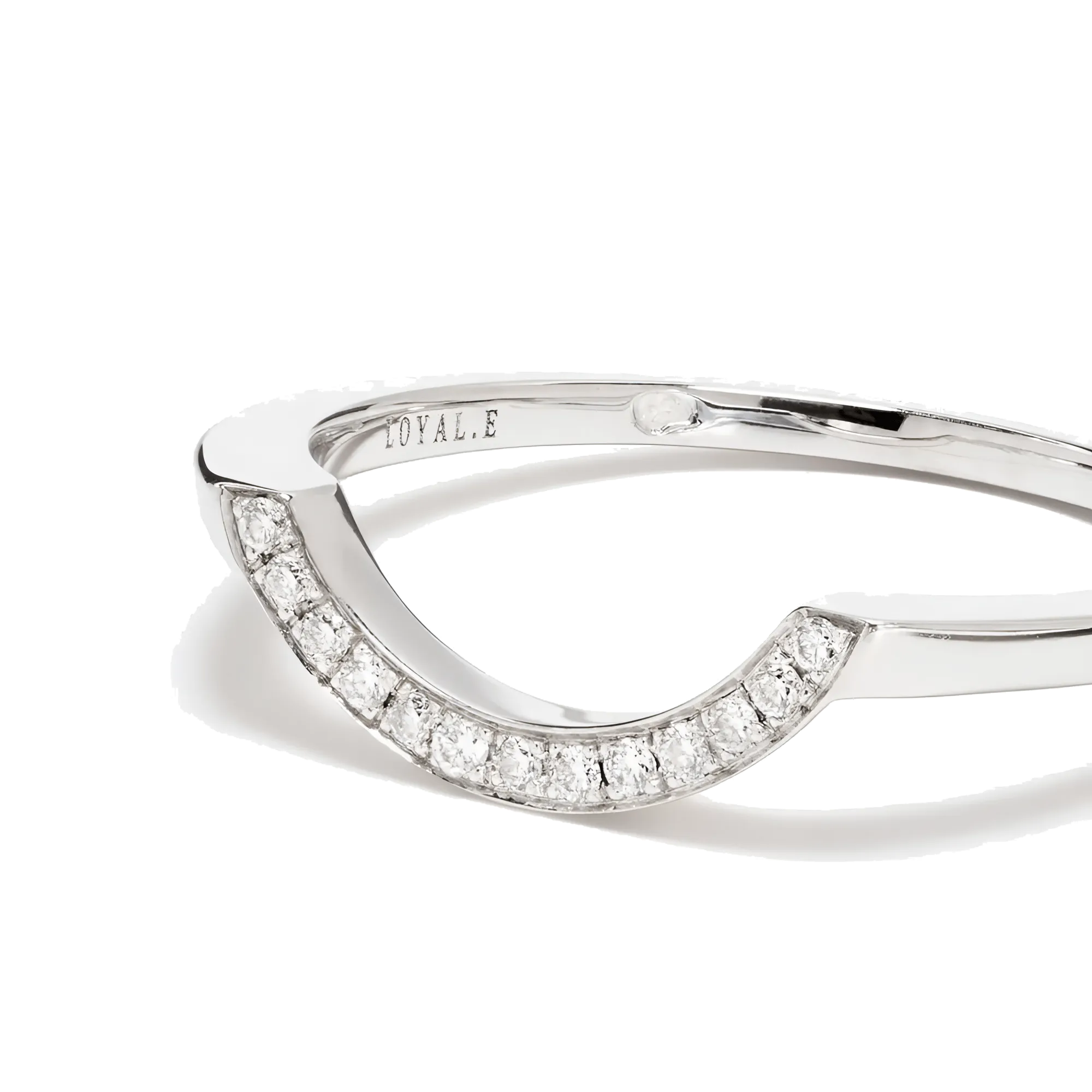 Intrépide grand arc pavée ring