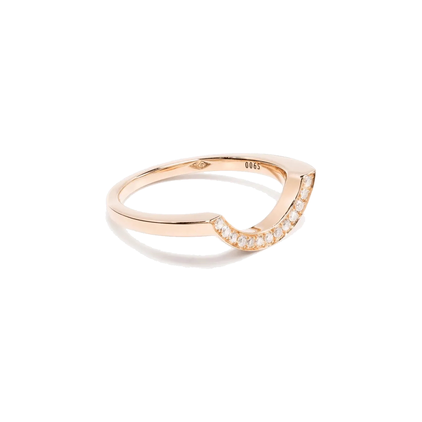 Intrépide grand arc pavée ring