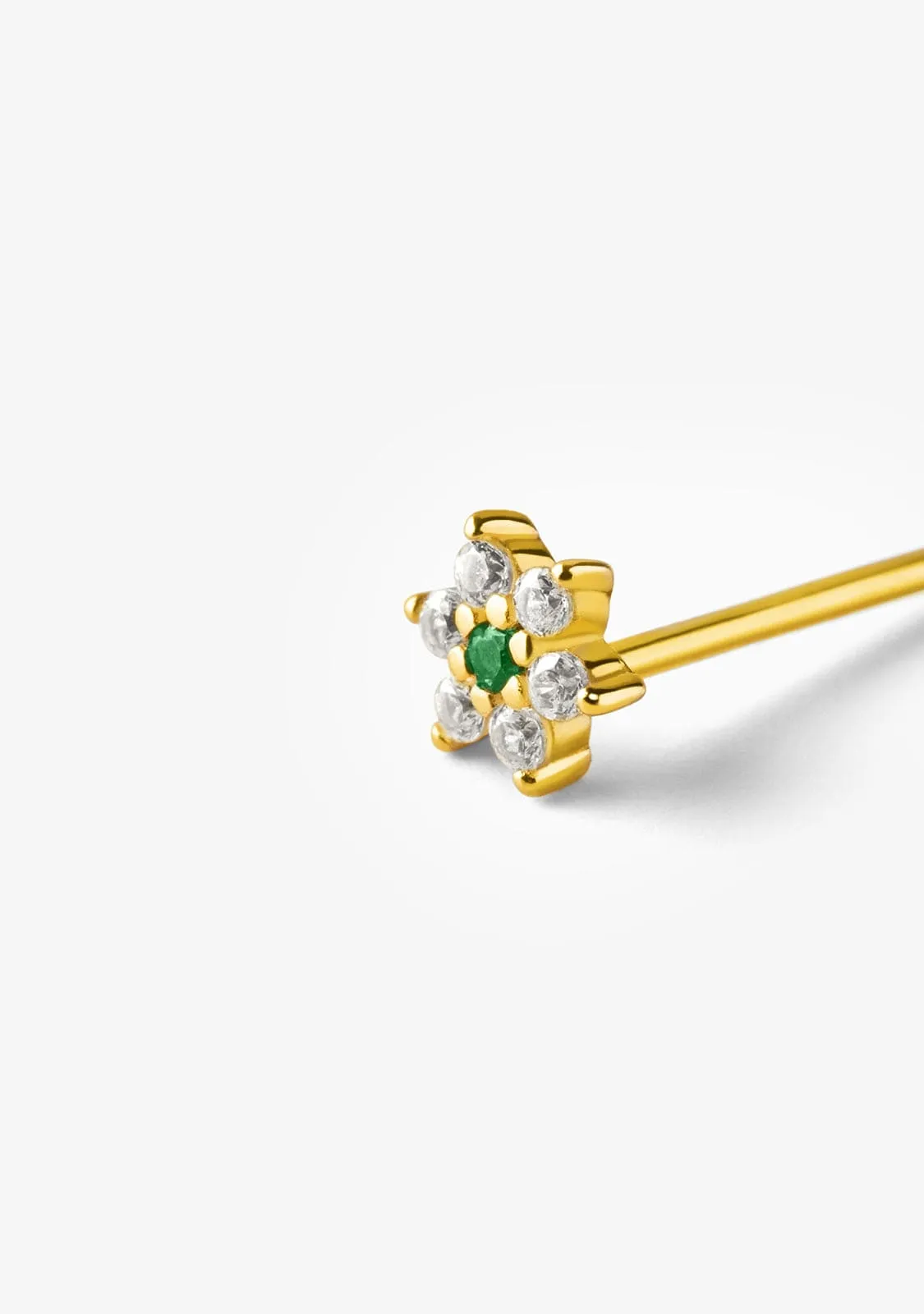 Ivy Emerald Piercing Gold
