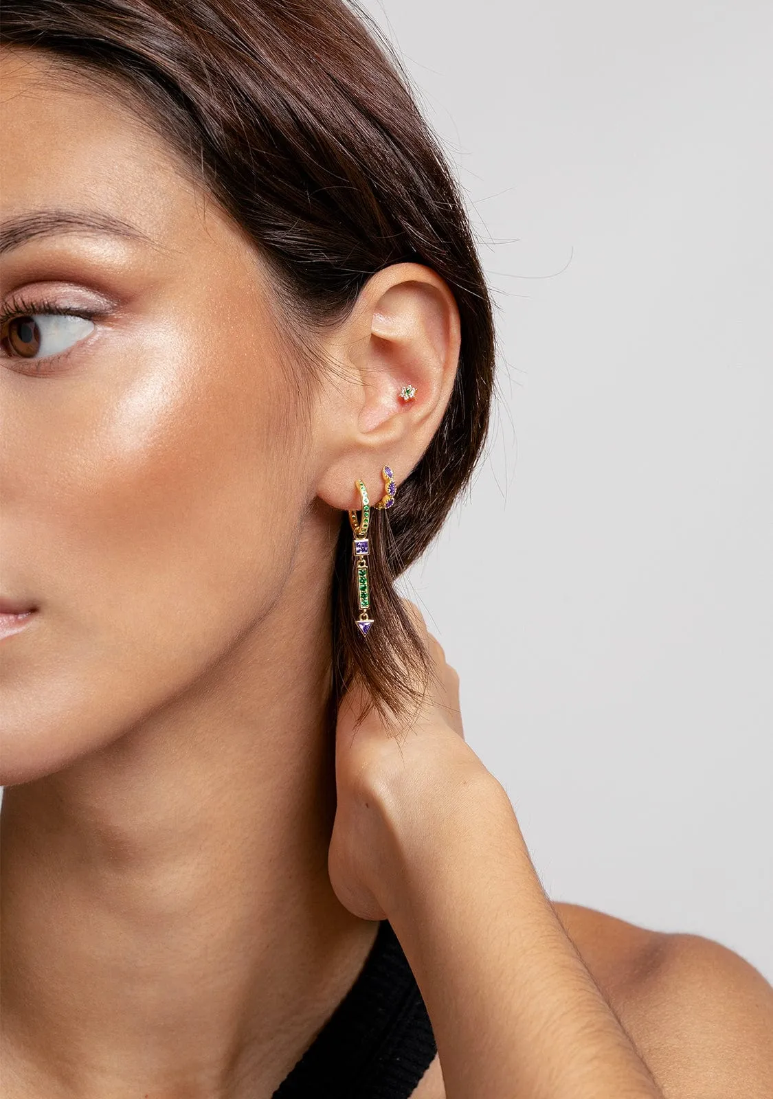 Ivy Emerald Piercing Gold