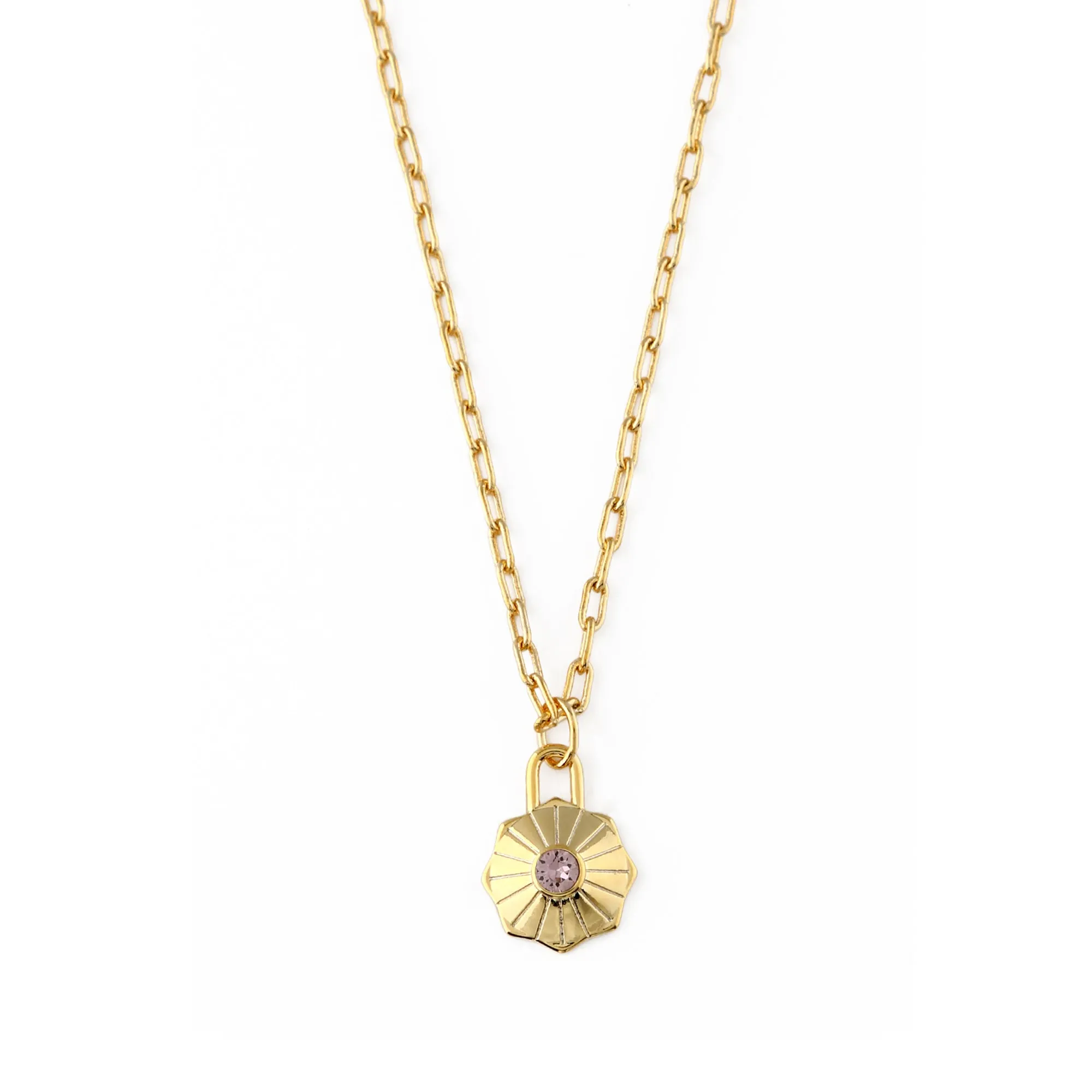 June Birthstone Necklace Made With Swarovski® Crystals - Gold