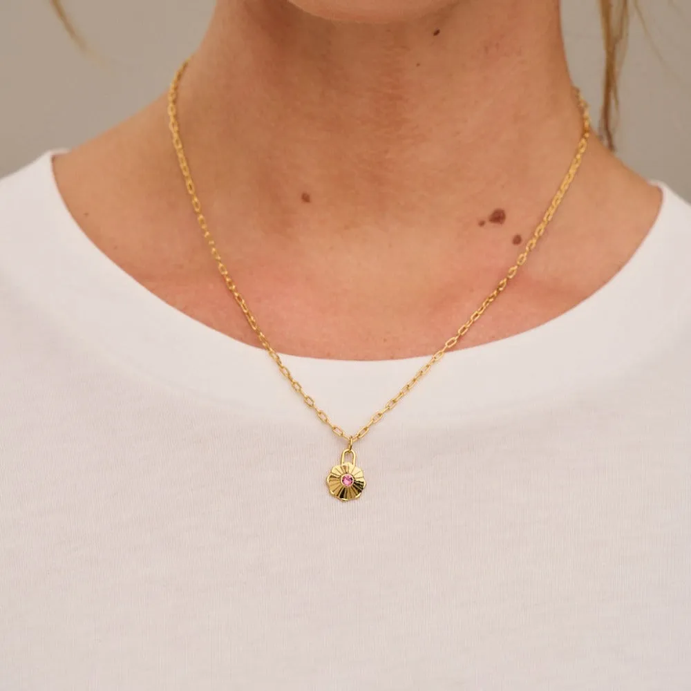 June Birthstone Necklace Made With Swarovski® Crystals - Gold