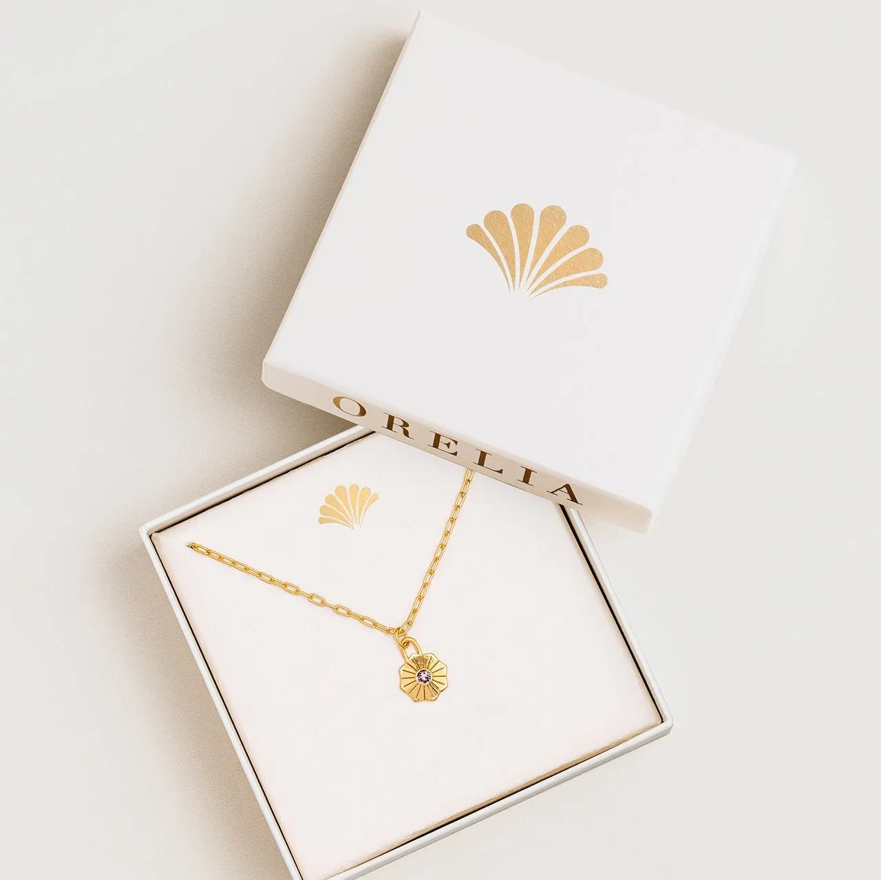 June Birthstone Necklace Made With Swarovski® Crystals - Gold