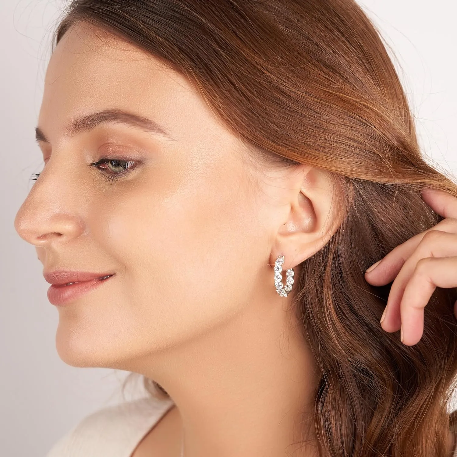 Lab Grown Diamond Hoop Earrings For Women | 2-8 Carats IGI Certified Diamond FG-VS Quality | 14K Gold Or Platinum | Friendly Diamonds