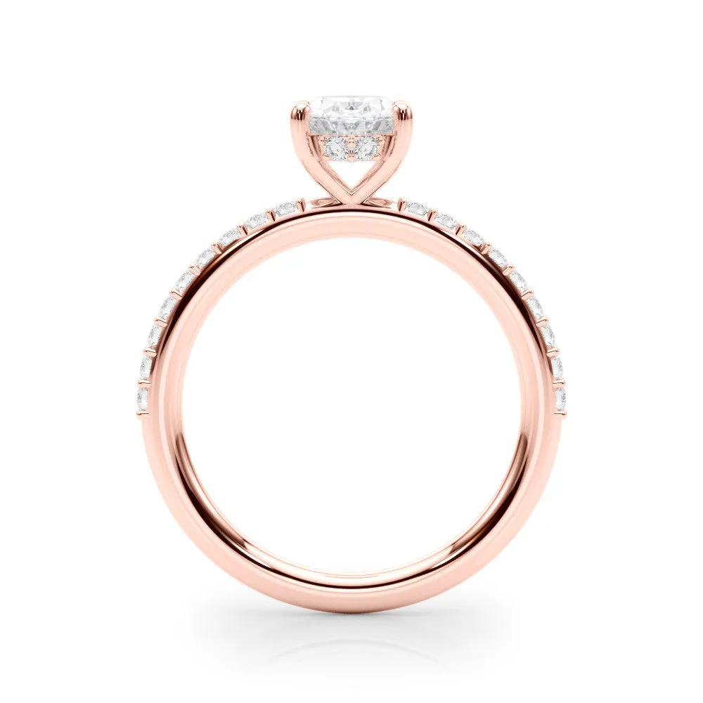 Ladies Hidden Halo Engagement Ring 51208
