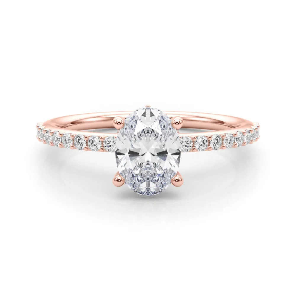 Ladies Hidden Halo Engagement Ring 51208