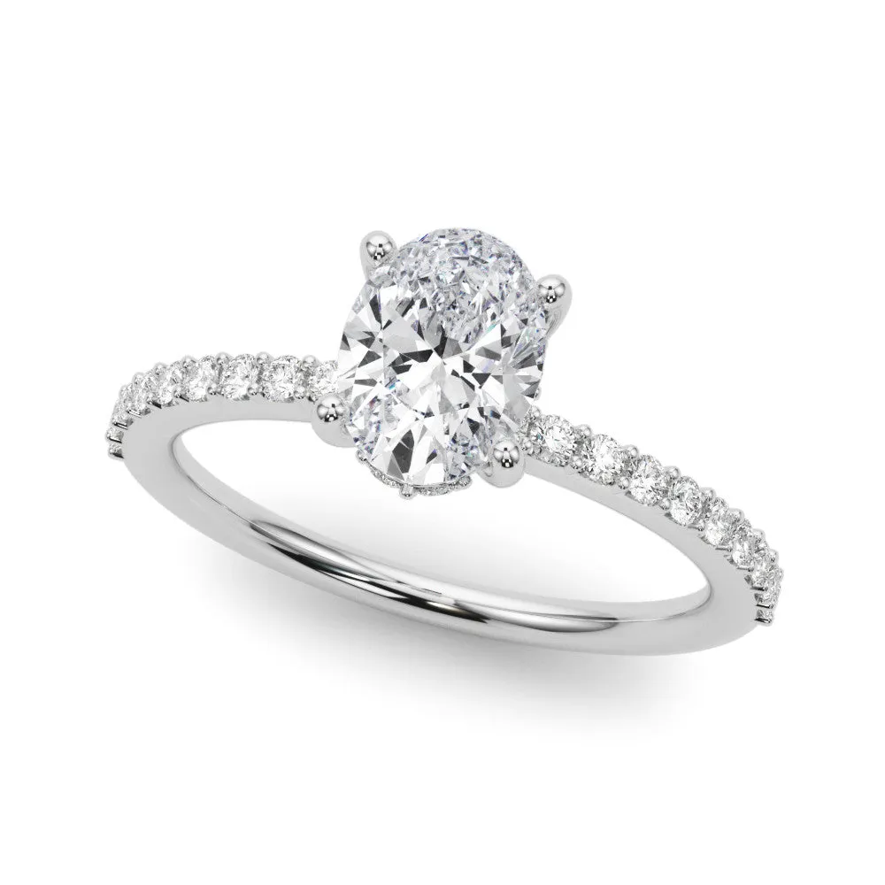 Ladies Hidden Halo Engagement Ring 51208