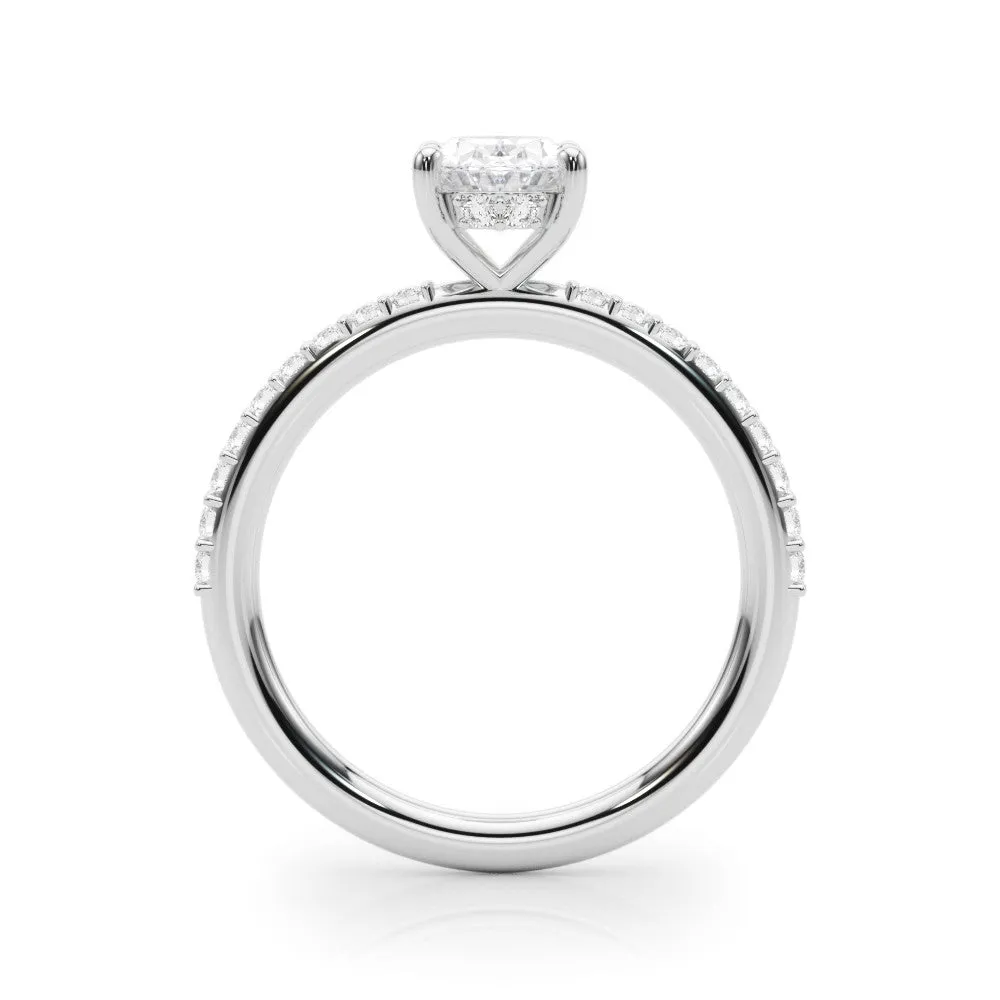 Ladies Hidden Halo Engagement Ring 51208