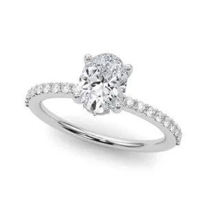 Ladies Hidden Halo Engagement Ring 51208