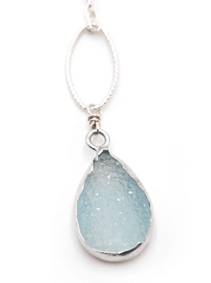 Lana Aqua Druzy nh Necklace