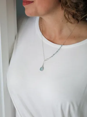Lana Aqua Druzy nh Necklace