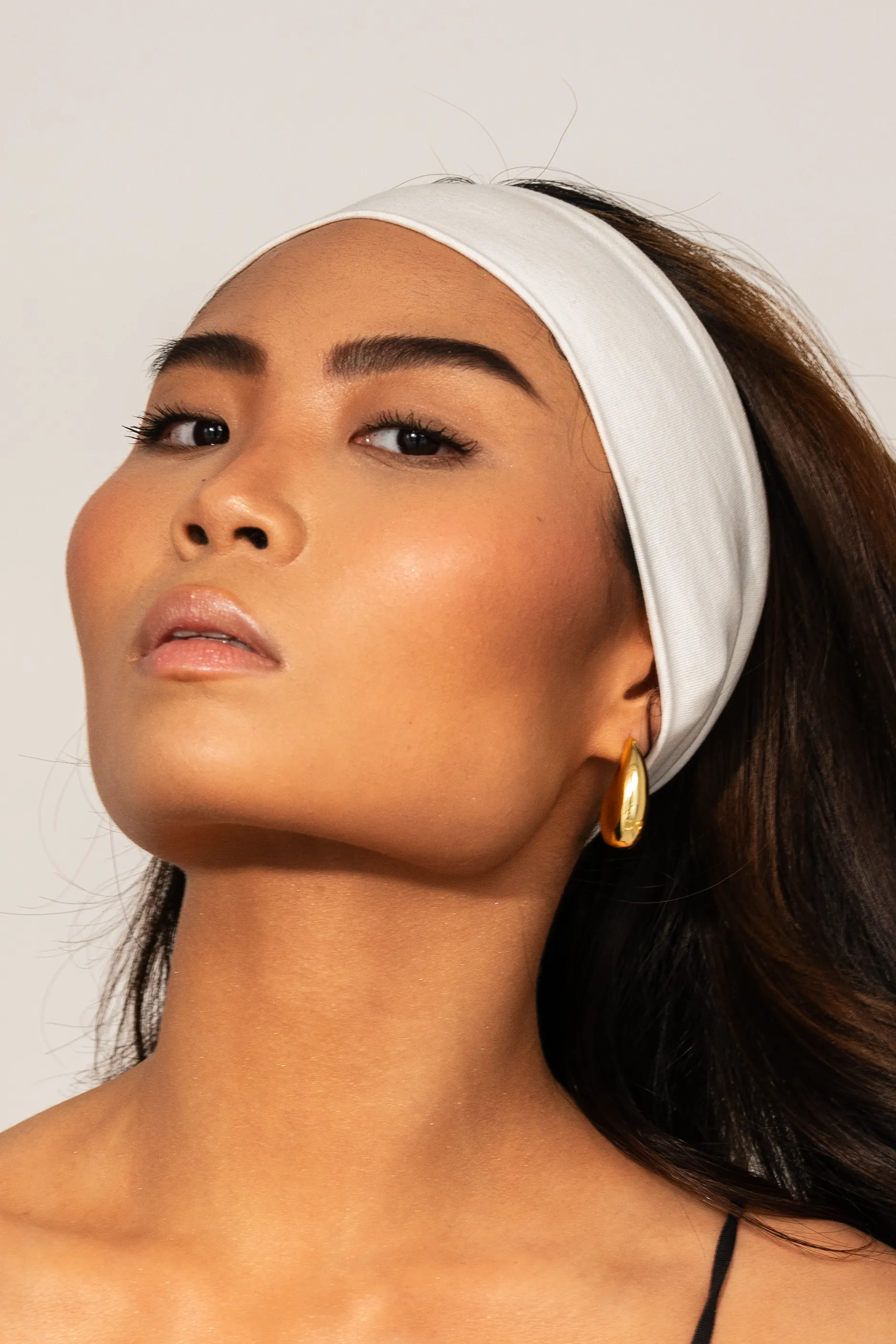 Large Dome Earrings in Gold