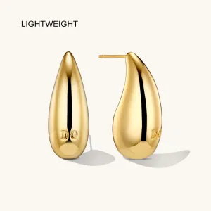 Large Dome Earrings in Gold