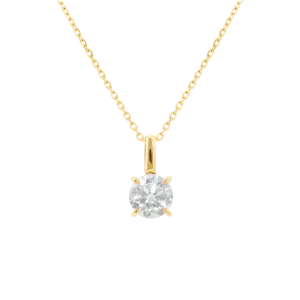 Luna solitaire bale necklace 1ct
