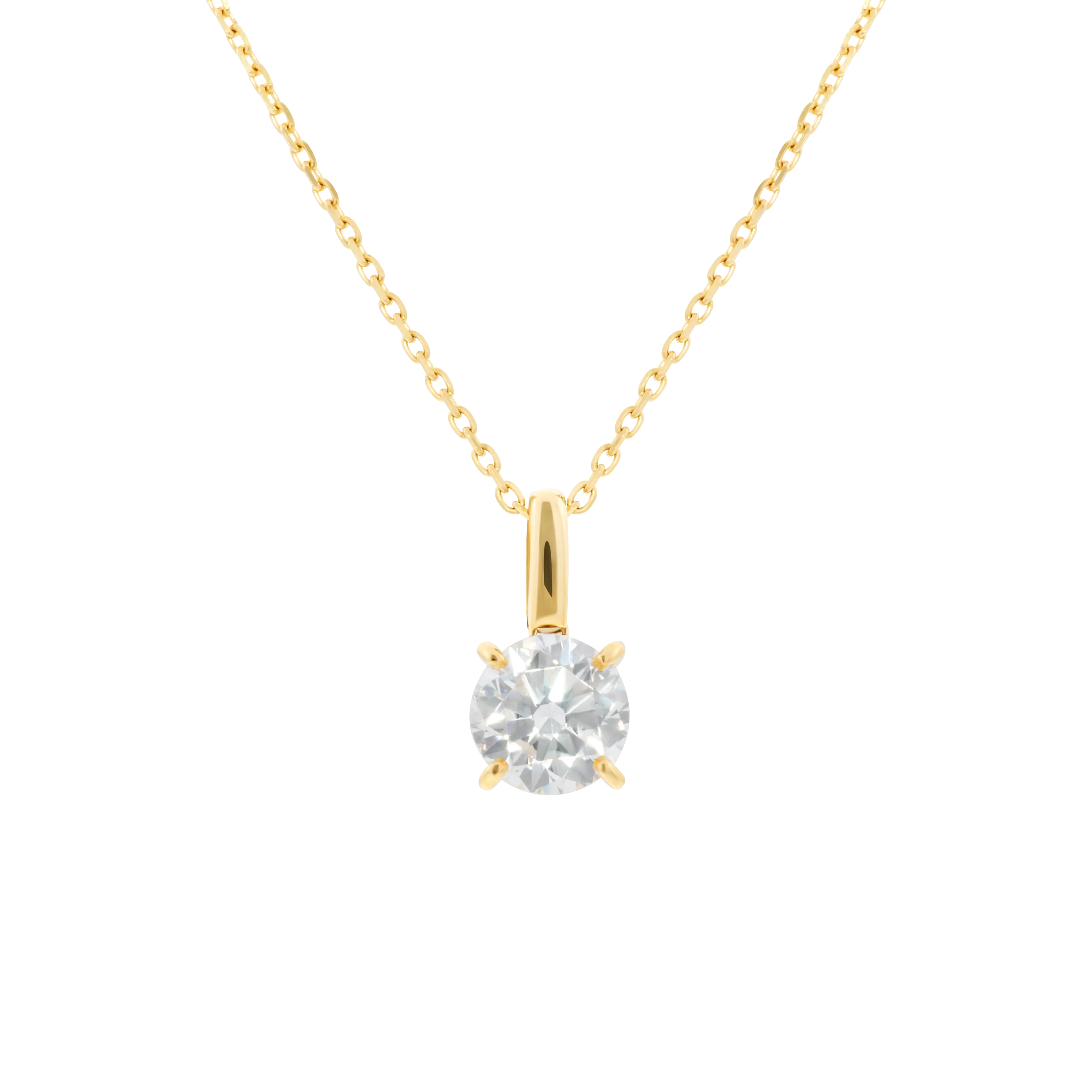 Luna solitaire bale necklace 1ct