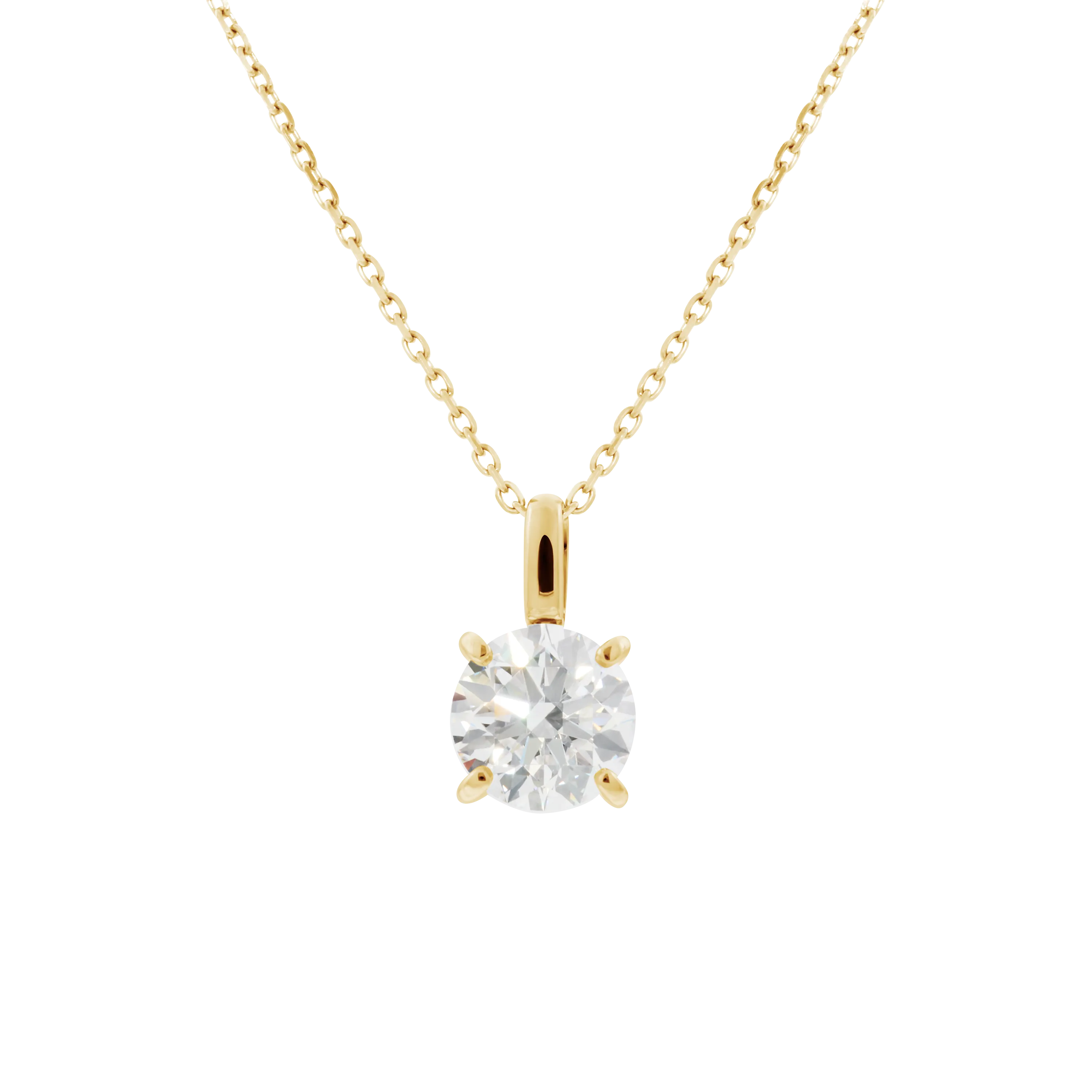 Luna solitaire bale necklace 2ct